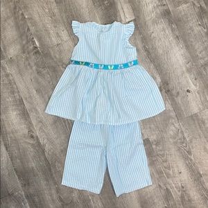 HOLLYWOOD BABY SEERSUCKER, STRIPED 2 PIECE SIZE 5